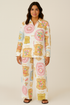 'Boheme' Bella Print Button Down Shirt and Pants Set - Celes Fashion